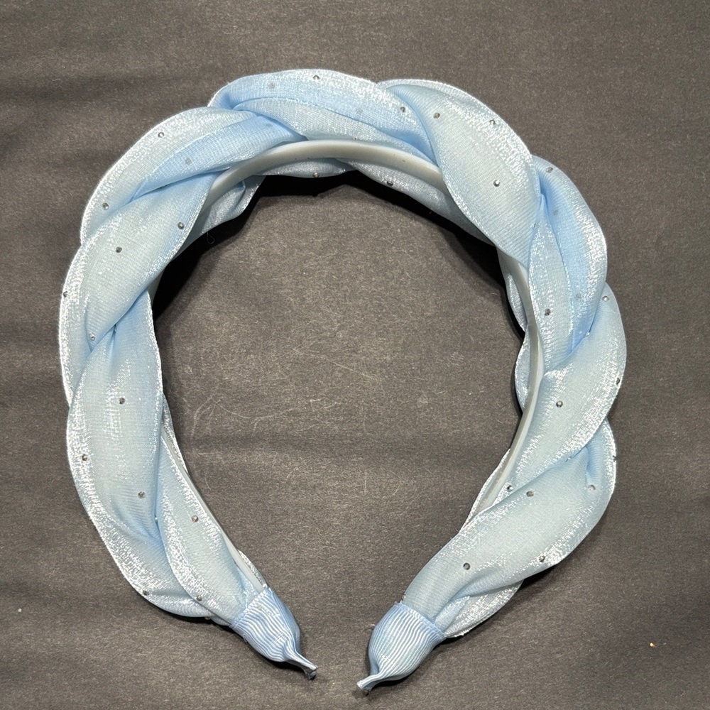 Elegant Blue Braided Headband - Picture 4 of 4